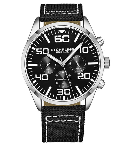 Black Dial / Silver Case / Black Band