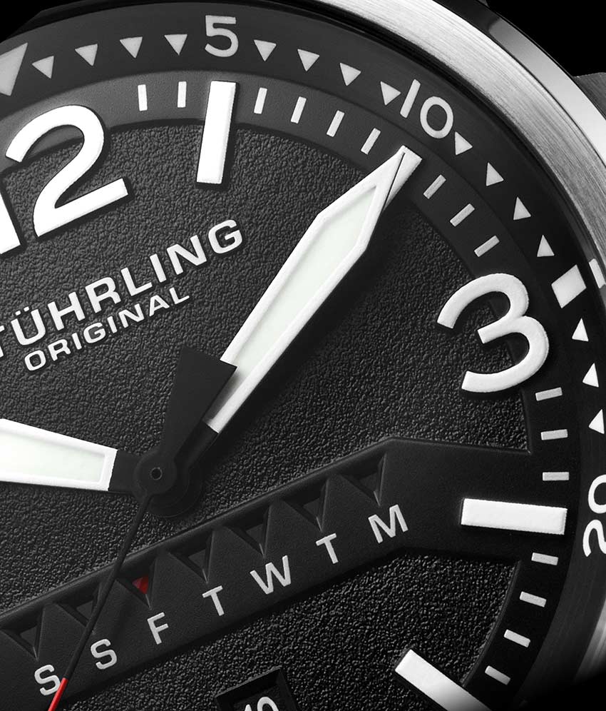 Black Dial / Silver Case / Black Leather Strap Tang Buckle