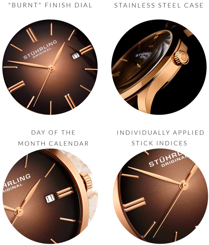 Rose Dial / Rose Case / Brown Band