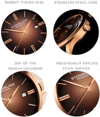 Rose Dial / Rose Case / Brown Band