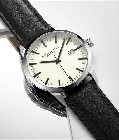 Ivory Dial / Silver Case / Black Band