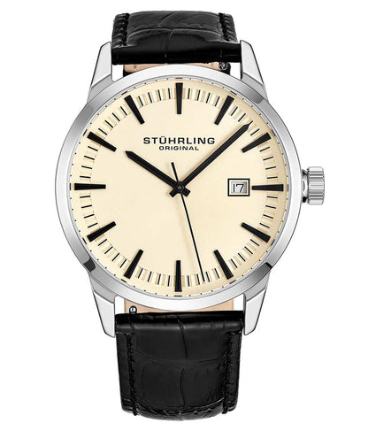 Ivory Dial / Silver Case / Black Band