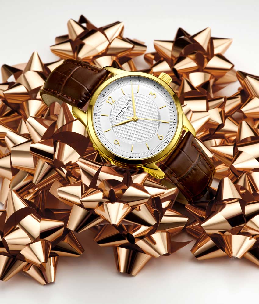 Silver Dial / Gold Case / Brown Leather Strap Tang Buckle