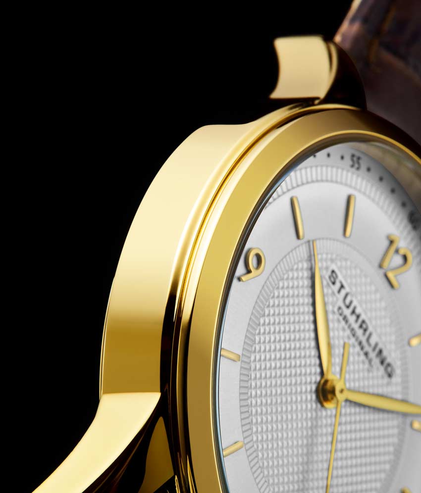 Silver Dial / Gold Case / Brown Leather Strap Tang Buckle