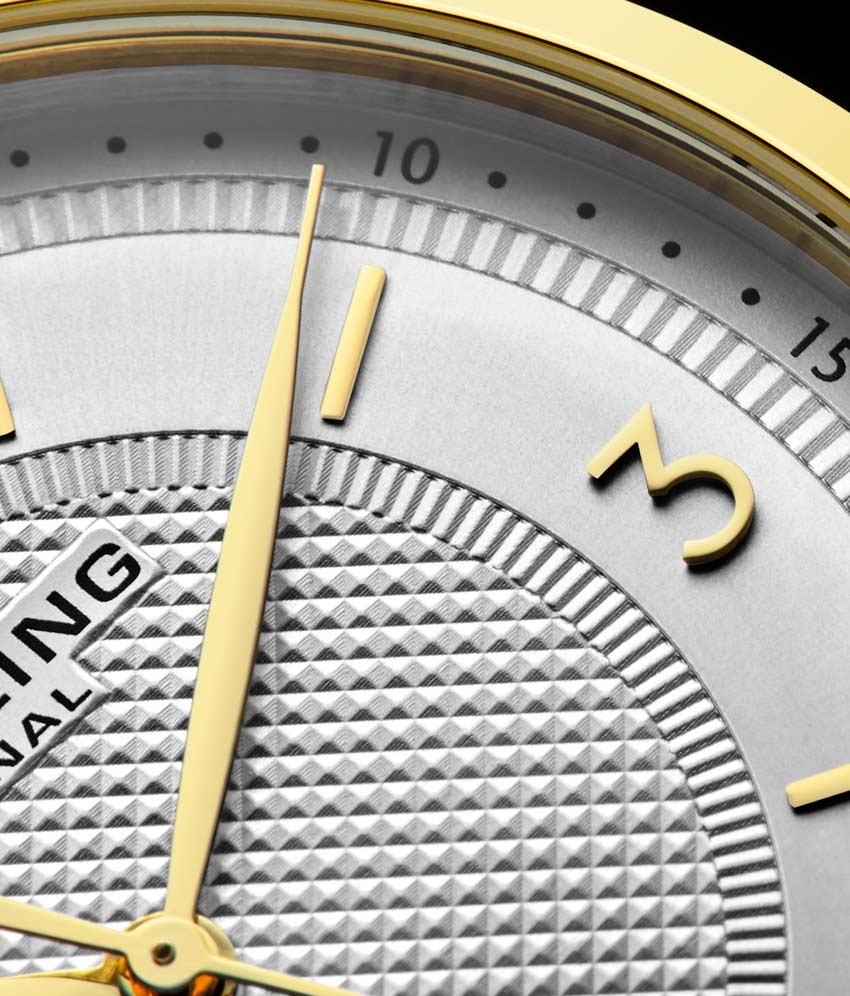 Silver Dial / Gold Case / Brown Leather Strap Tang Buckle