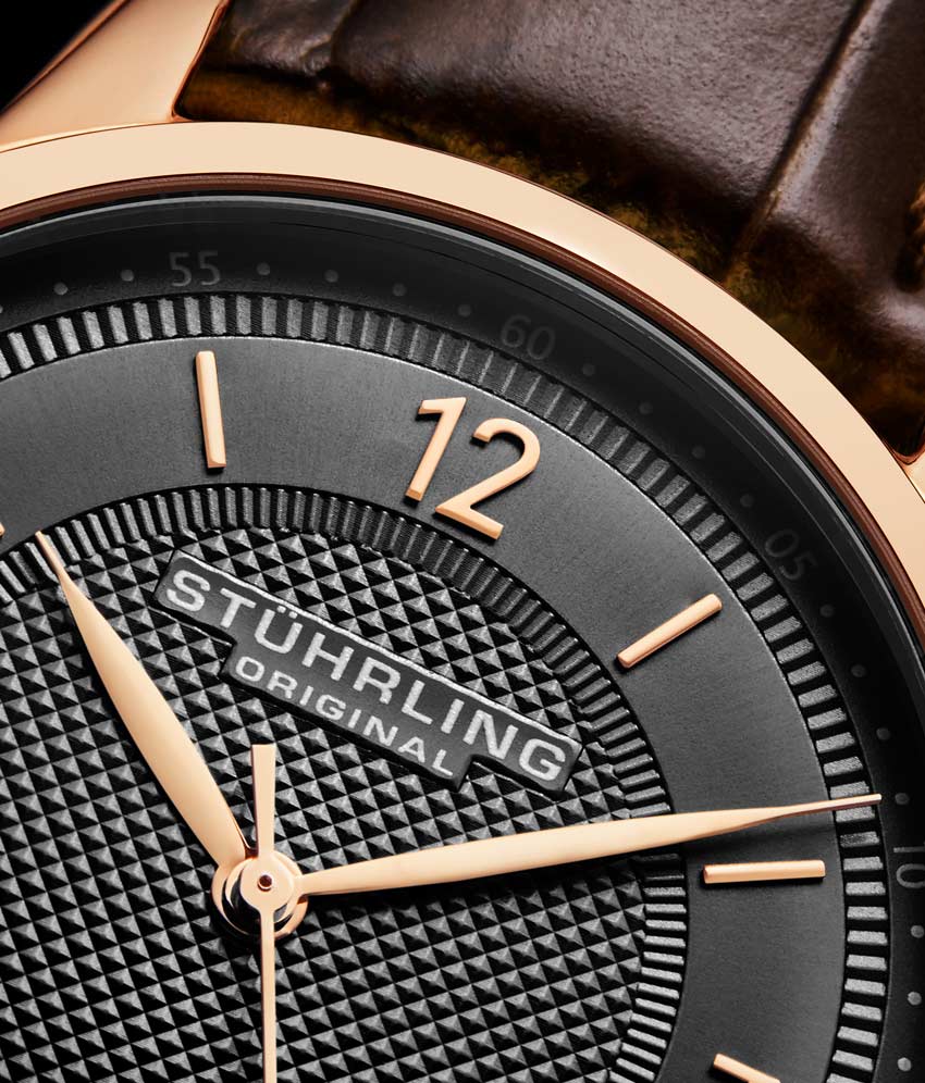 Grey Dial / Rose Case / Brown Leather Strap Tang Buckle