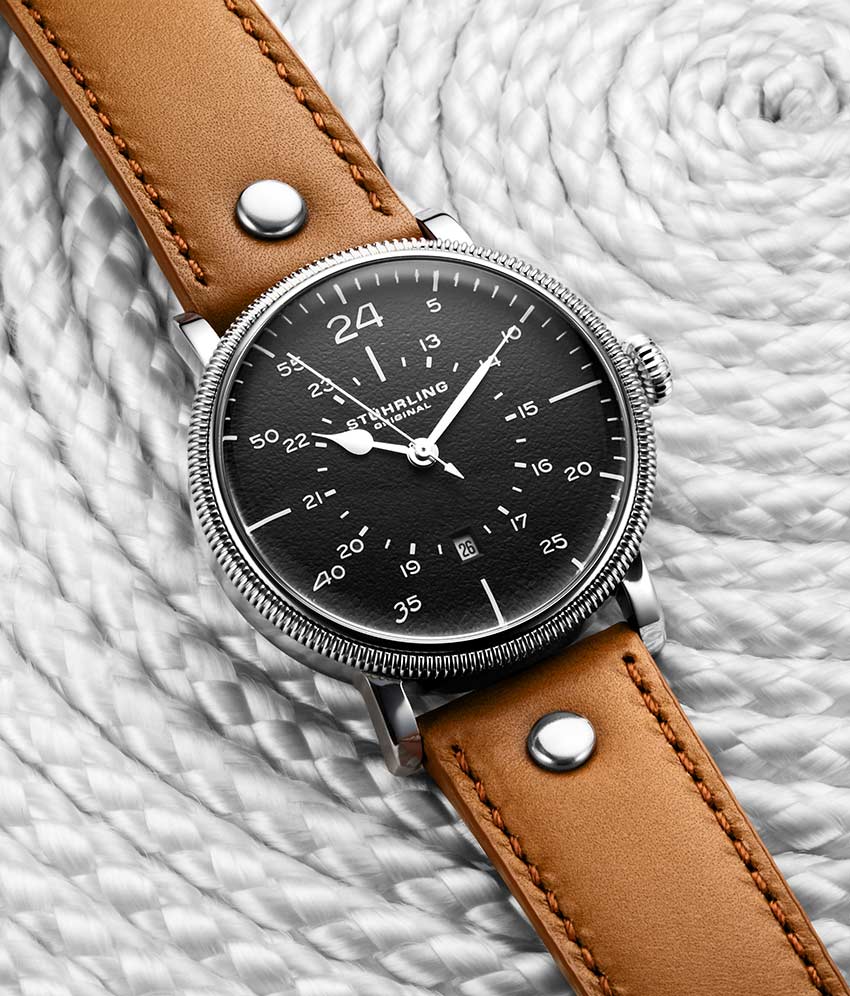 Gun Metal Grey Dial / Silver Case / Brown Band