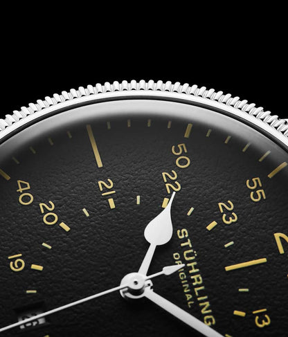 Black Dial / Silver Case / Beige Band