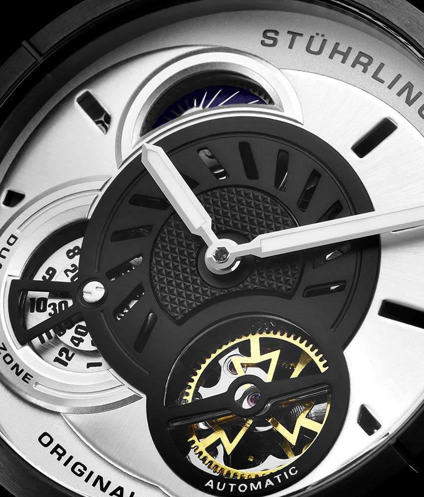 Black Dial / Gun Metal Grey Case / Black Leather Strap Tang Buckle