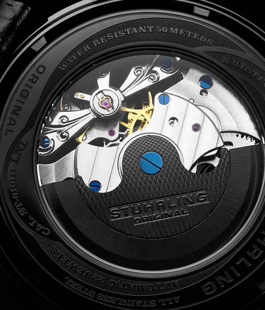 Black Dial / Gun Metal Grey Case / Black Leather Strap Tang Buckle