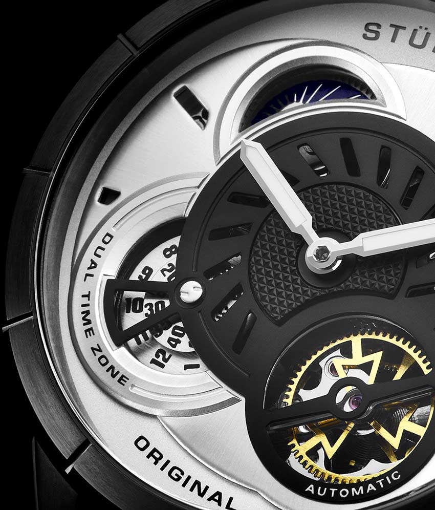 Black Dial / Gun Metal Grey Case / Black Leather Strap Tang Buckle