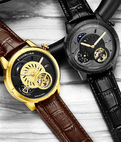 Gold Dial / Gold Case / Brown Leather Strap Tang Buckle