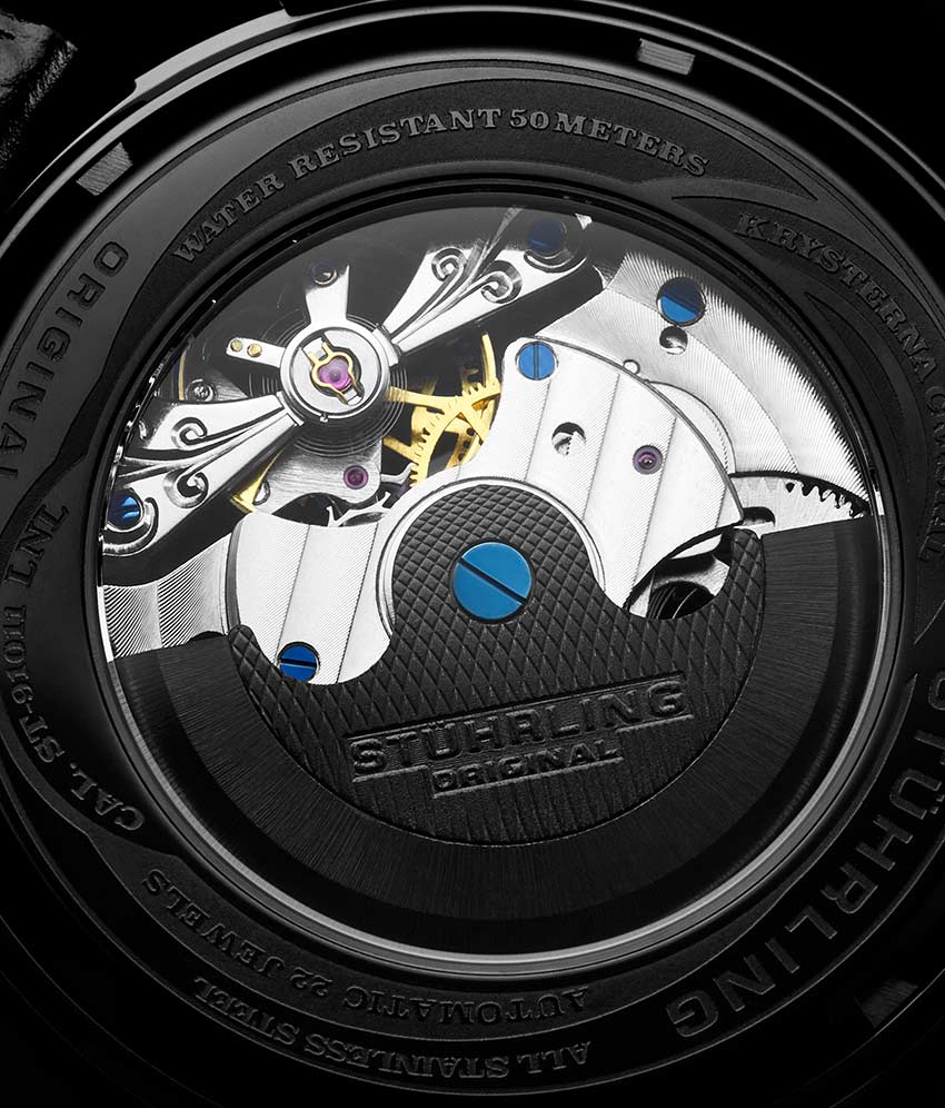 Black Dial / Black Case / Black Leather Strap Tang Buckle