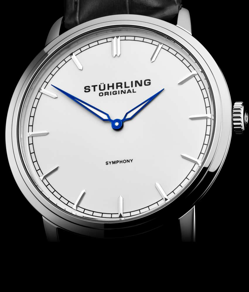 White Dial / Silver Case / Black Leather Strap Tang Buckle