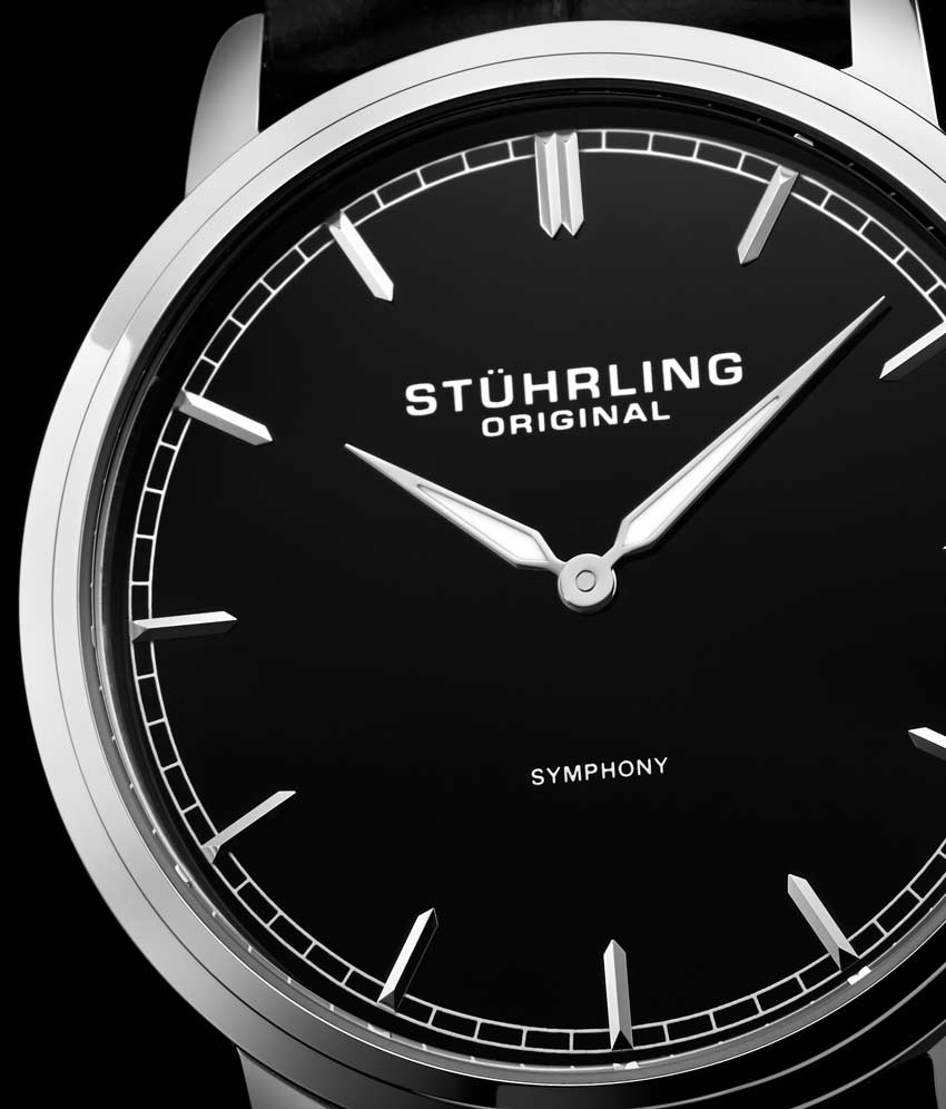 Black Dial / Silver Case / Black Leather Strap Tang Buckle