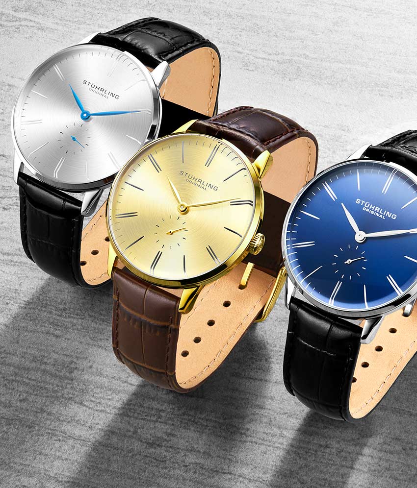 Silver Dial / Silver Case / Black Leather Strap Tang Buckle