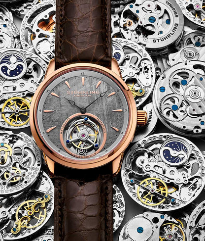 Grey Dial / Rose Case / Brown Band