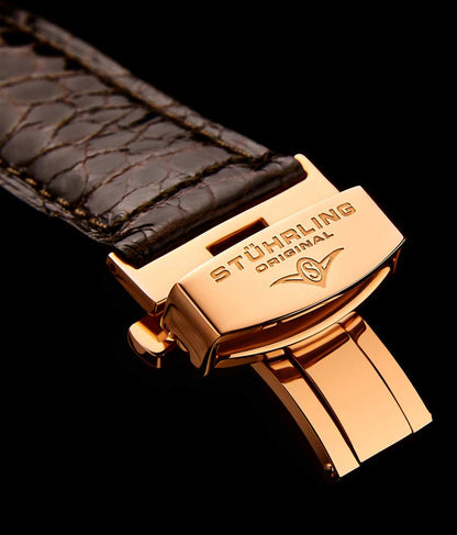 Grey Dial / Rose Case / Brown Band