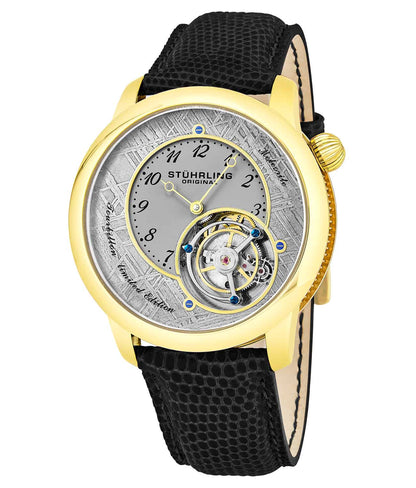 Grey Dial / Gold Case / Black Strap Tang Buckle