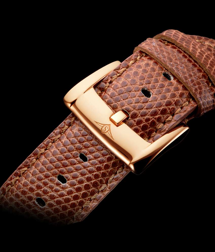 Grey Dial / Rose Case / Brown Strap Tang Buckle