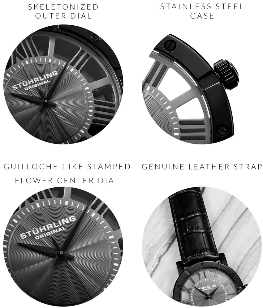 Gun Metal Grey/Black PVD/Black