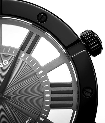 Gun Metal Grey/Black PVD/Black