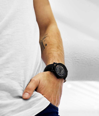 Gun Metal Grey/Black PVD/Black