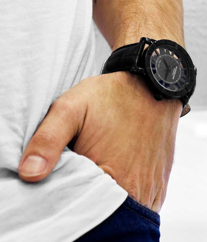 Gun Metal Grey/Black PVD/Black