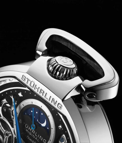 Black Dial / Silver Case / Blue Band