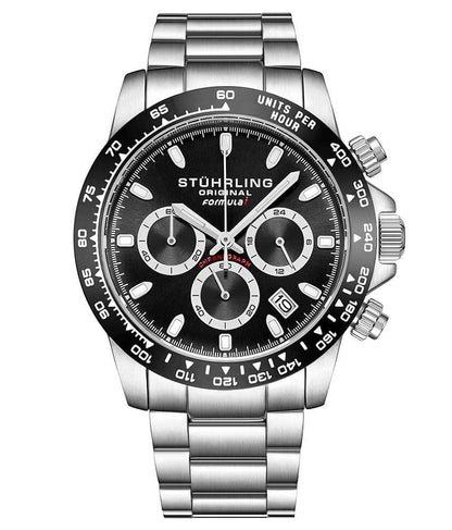 Black Dial / Silver Case / Silver Band