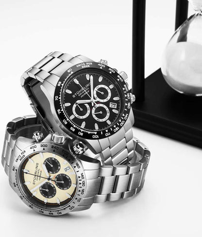 Black Dial / Silver Case / Silver Band