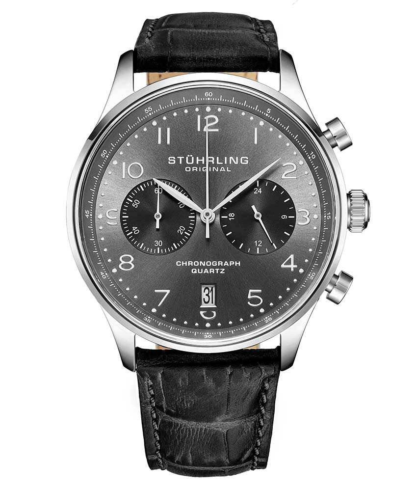 Gun Metal Grey Dial / Silver Case / Black Band