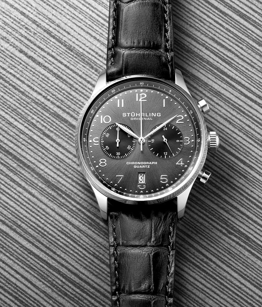 Gun Metal Grey Dial / Silver Case / Black Band