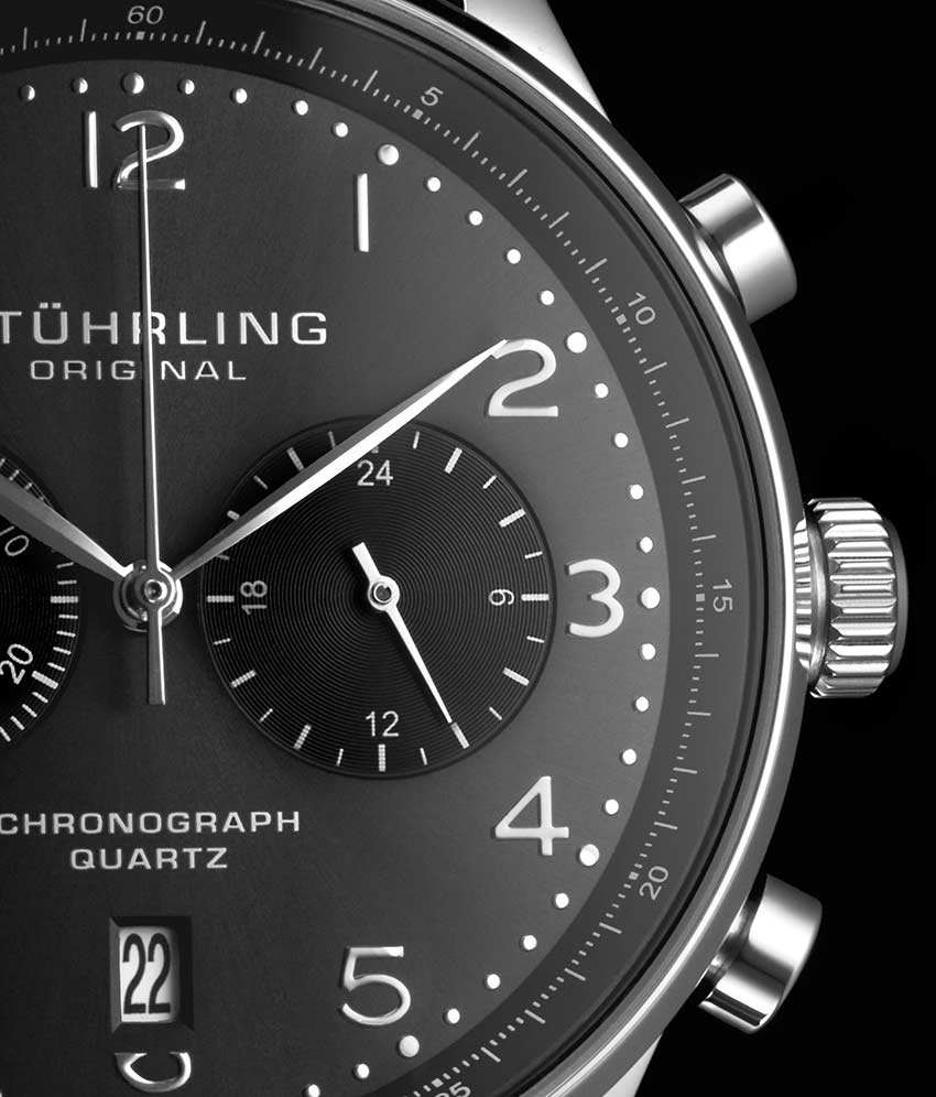 Gun Metal Grey Dial / Silver Case / Black Band