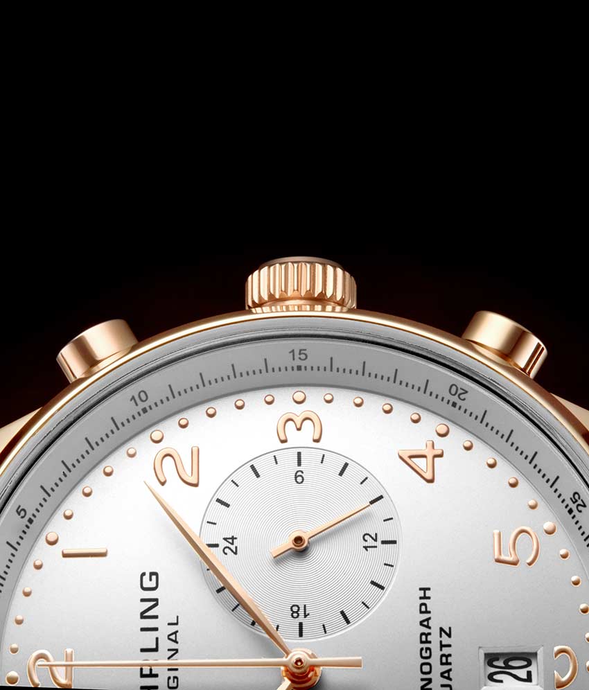 White Dial / Rose Case / Brown Band