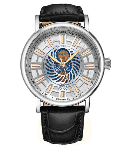 White Dial / Silver Case / Black Band