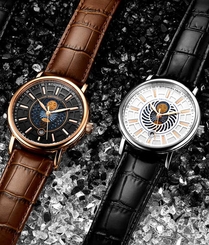 White Dial / Silver Case / Black Band