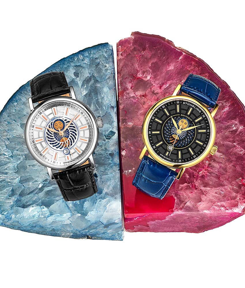 Black Dial / Gold Case / Blue Band