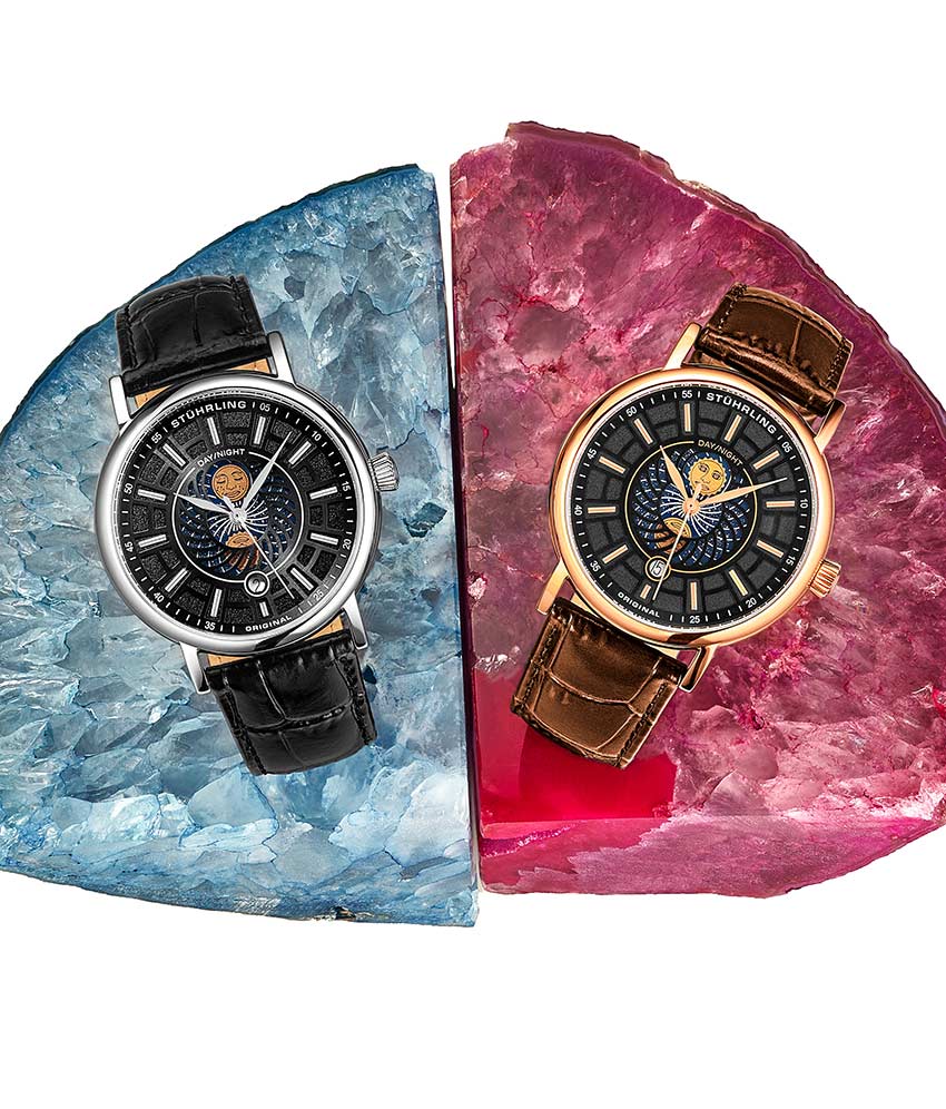 Black Dial / Rose Case / Brown Band