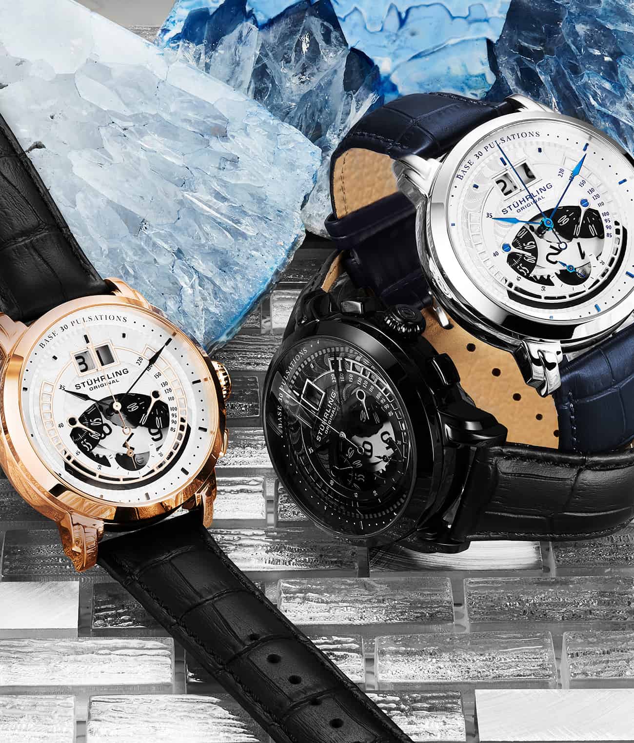 Silver Dial / Gold Case / Black Band