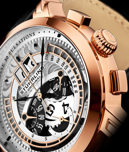 Silver Dial / Gold Case / Black Band