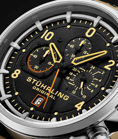 Aeronaut 44mm Aviator, Volda 45mm Aviator, and Fqbi Watches Signature Pen