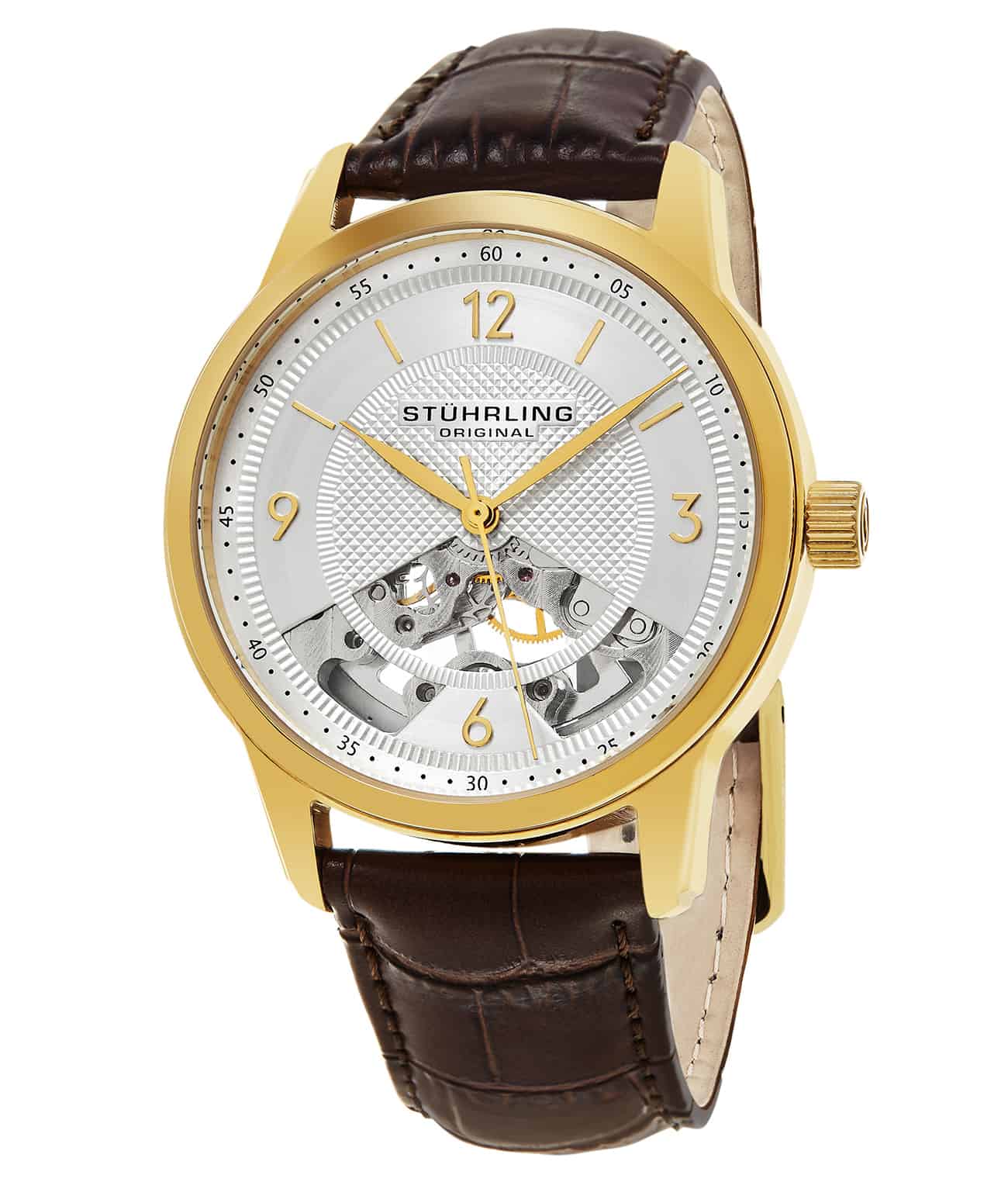Silver Dial / Gold Case / Brown Band