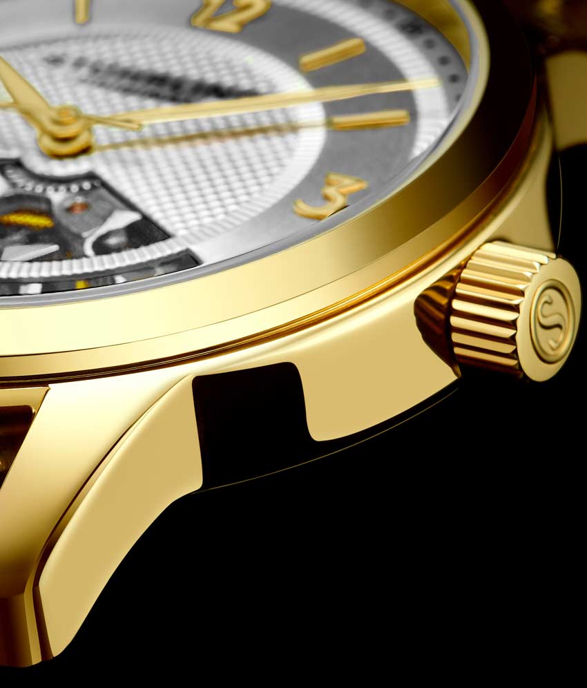 Silver Dial / Gold Case / Brown Band