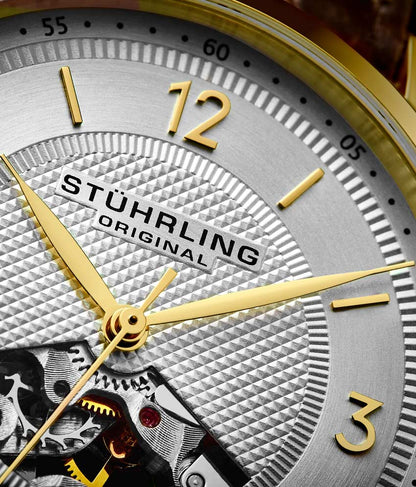 Silver Dial / Gold Case / Brown Band