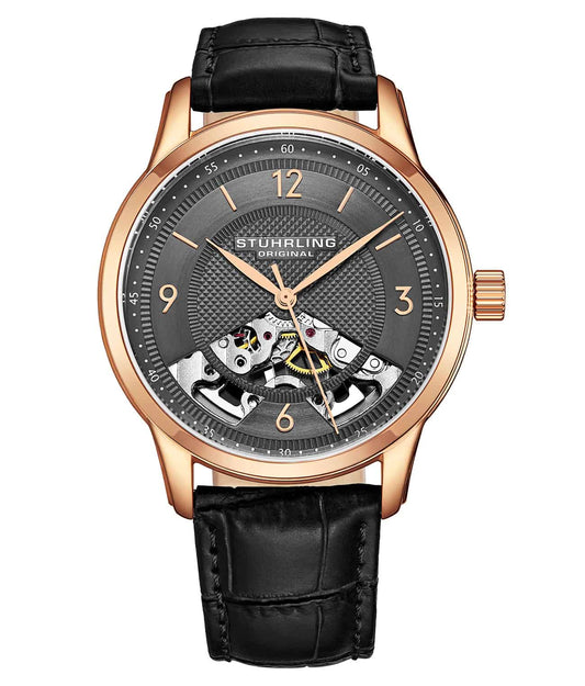 Grey Dial / Rose Case / Brown Band