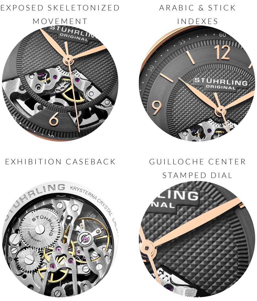 Grey Dial / Rose Case / Brown Band