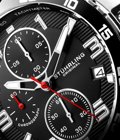 Black Dial / Silver Case / Silver Stainless Steel Bracelet Deployant Buckle