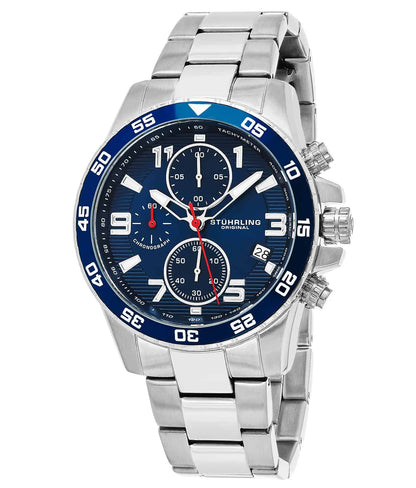 Blue Dial / Silver Case / Silver Stainless Steel Bracelet Deployant Buckle