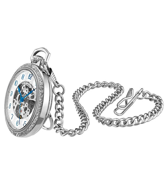Silver Dial / Silver Case / Alloy Pocket Watch